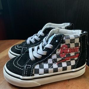David Bowie Toddler High Top Vans